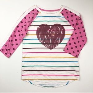 SALE 4/$20 Cat & Jack Heart Stripe Long Sleeve Tee